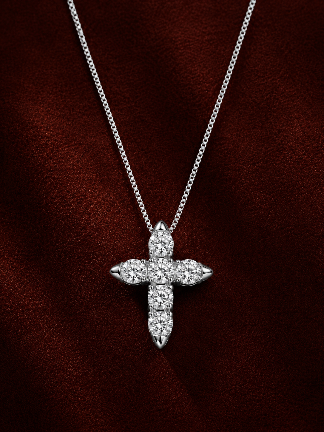 White Gold Cross Necklace