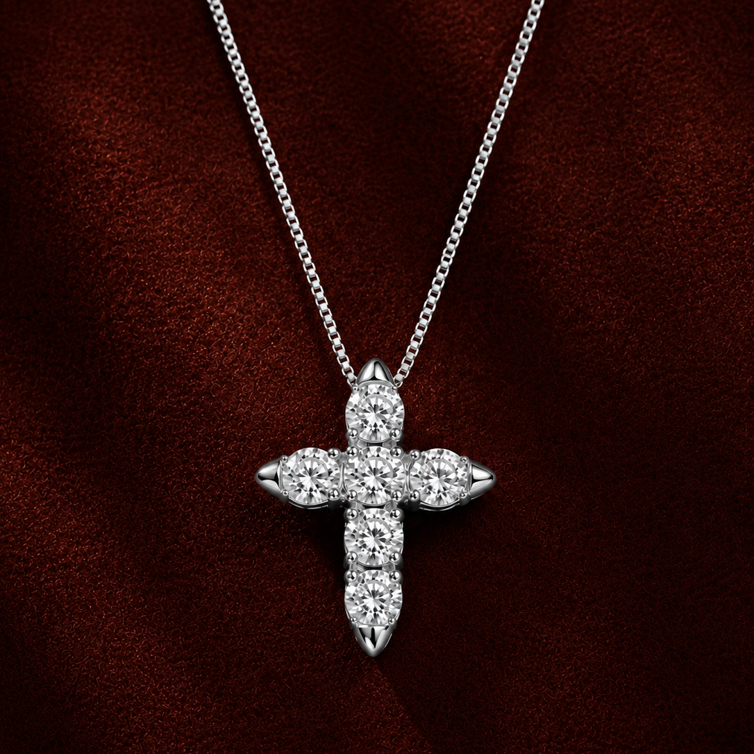 Cross Necklace White Gold