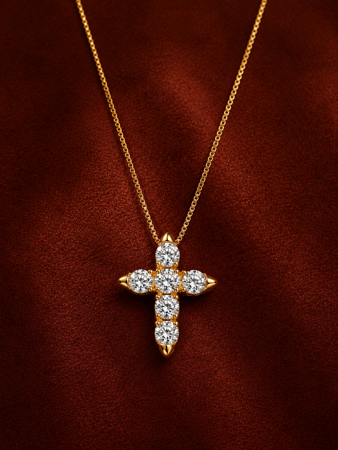Yellow Gold Cross Necklace