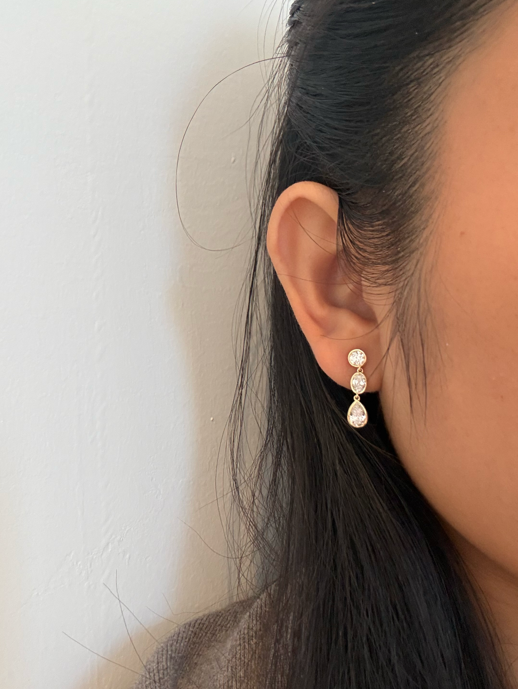 Light Multi-Shape Drop Earrings - 2 carats total