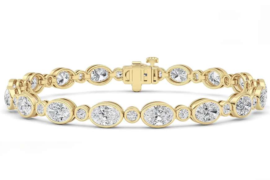 Everyday Bezel Oval Tennis Bracelet - 8 carats total