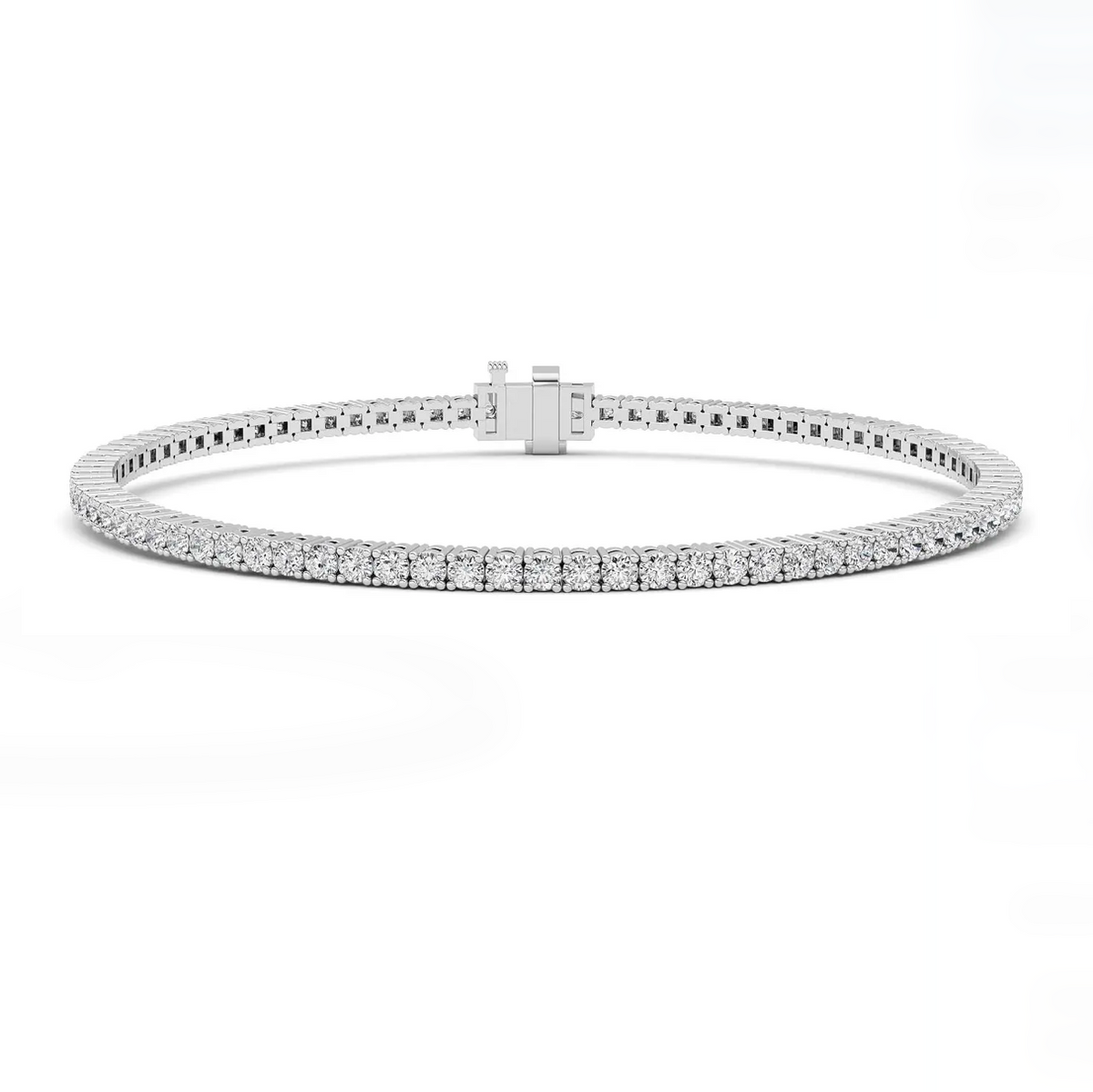 Vermeil Round Four Prong Classic Tennis Bracelet