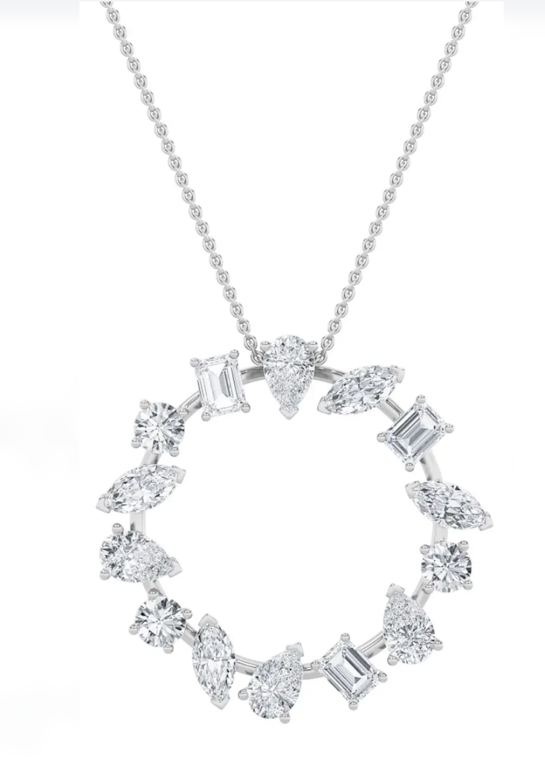 Wreath Multi-Shape Diamond Necklace