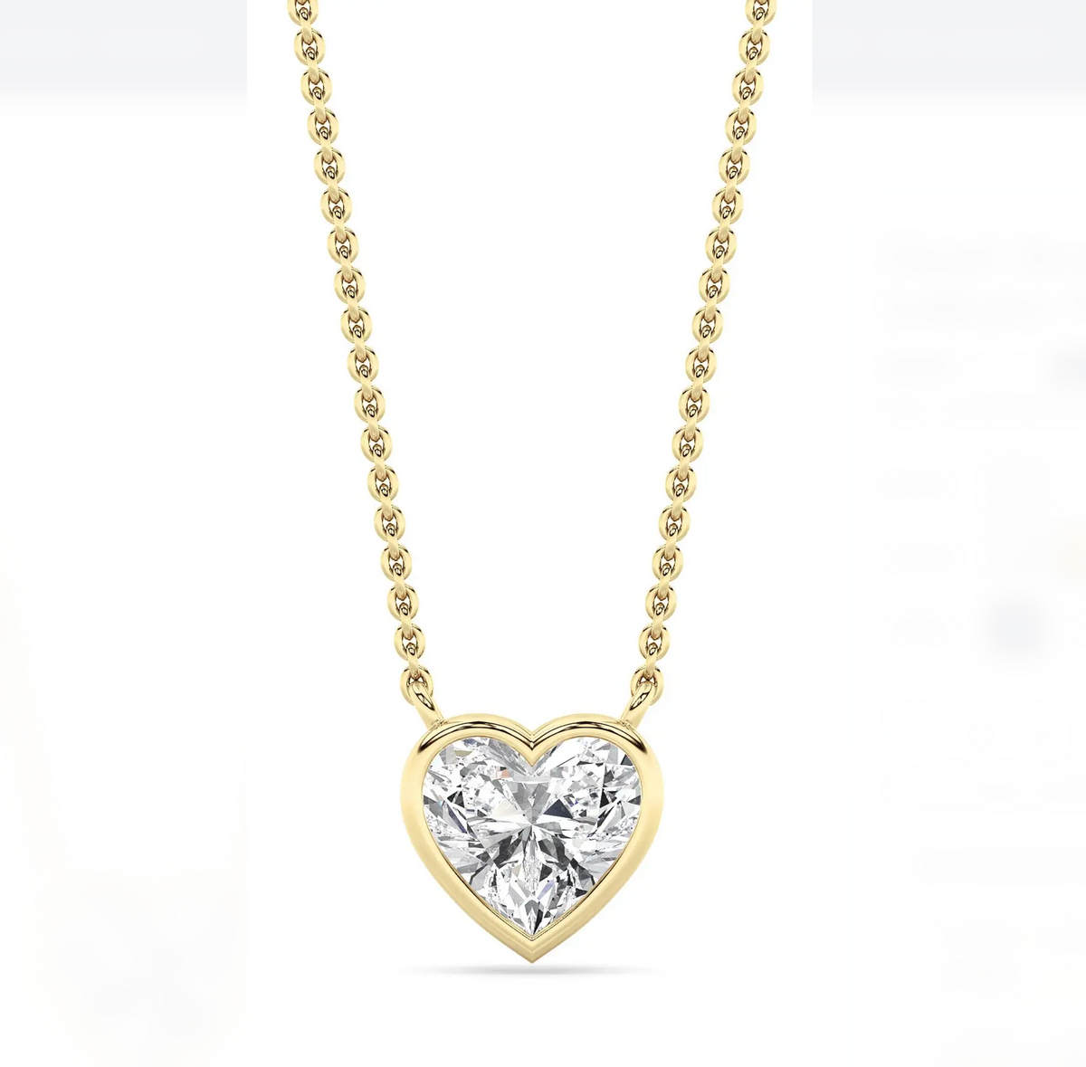Bezel Heart Necklace