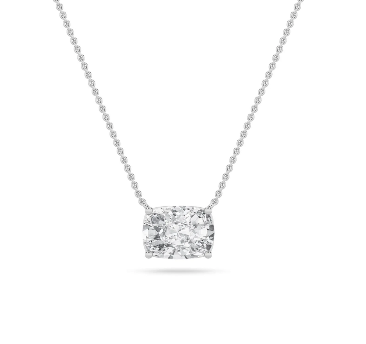 East-West Elongated Cushion Necklace