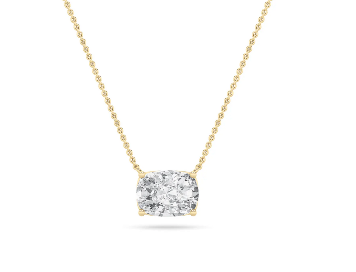 East-West Elongated Cushion Necklace