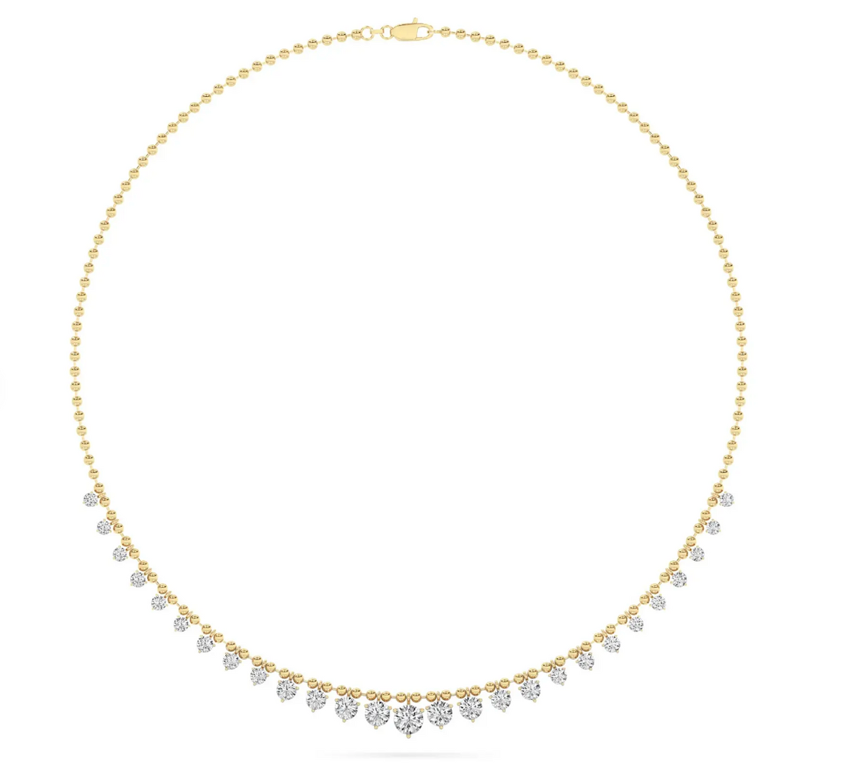 Round Ball Chain Necklace (7 carats)