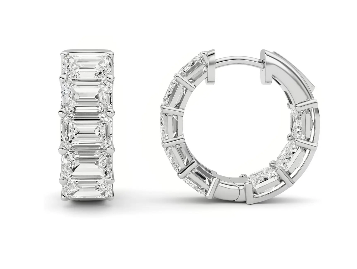 Inside Out Emerald Hoops (10 carats total)