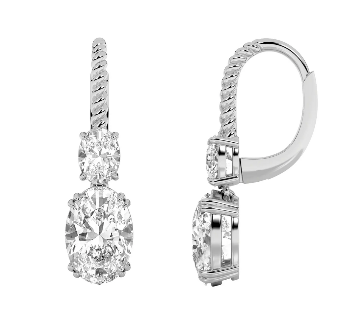 Oval Huggies (4 carats total)