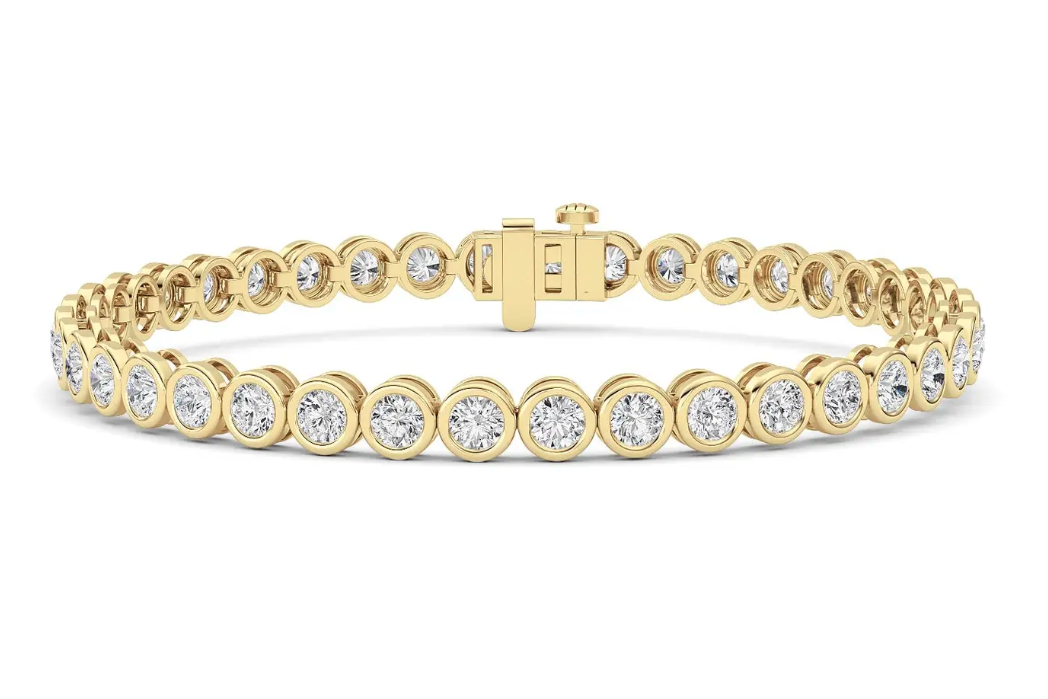 The Everyday Round Bezel Bracelet - 5 carats total