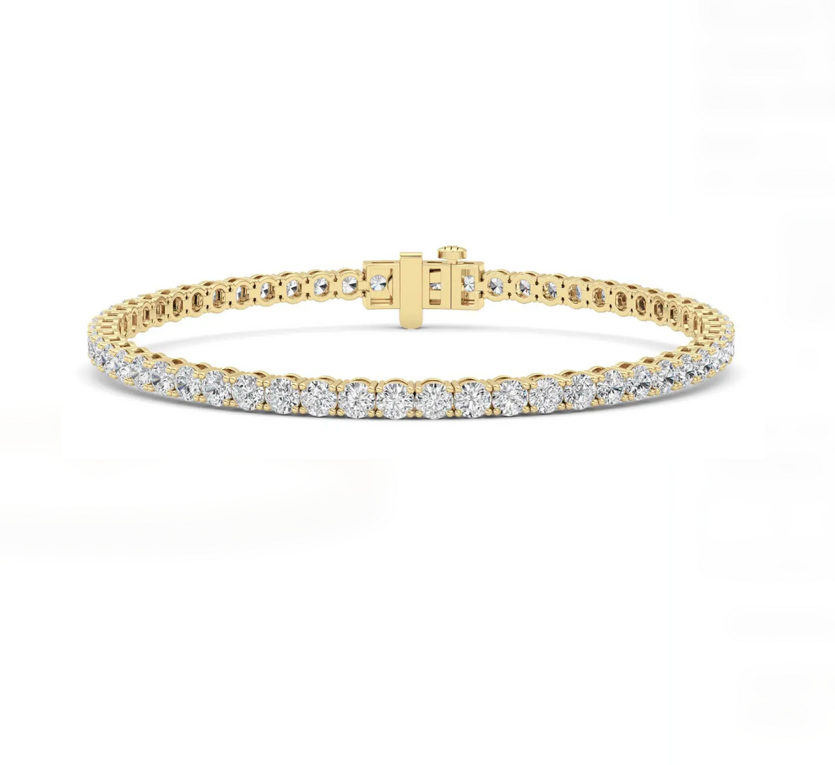 Vermeil Round Four Prong Classic Tennis Bracelet