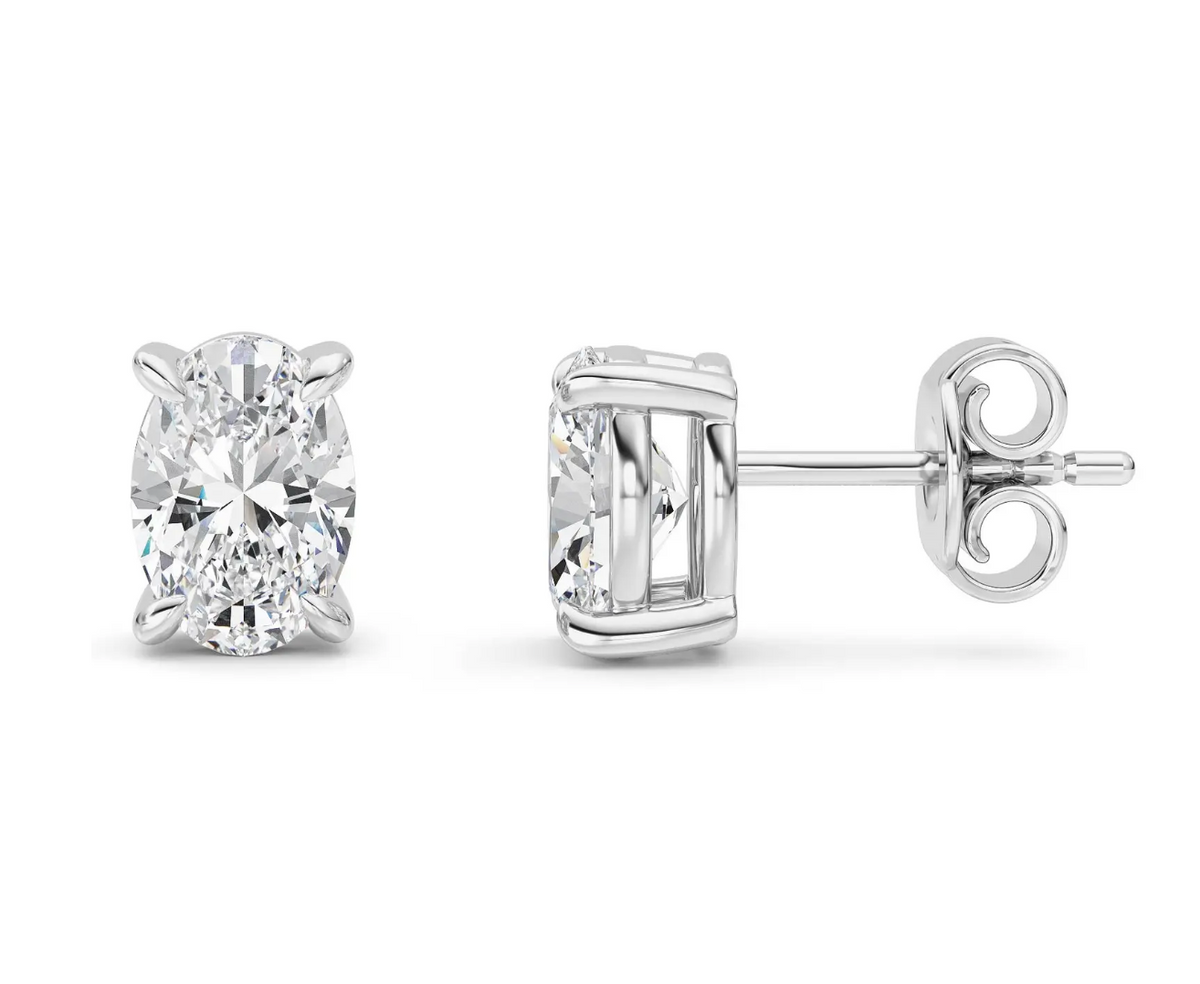 Vermeil Classic Oval Studs