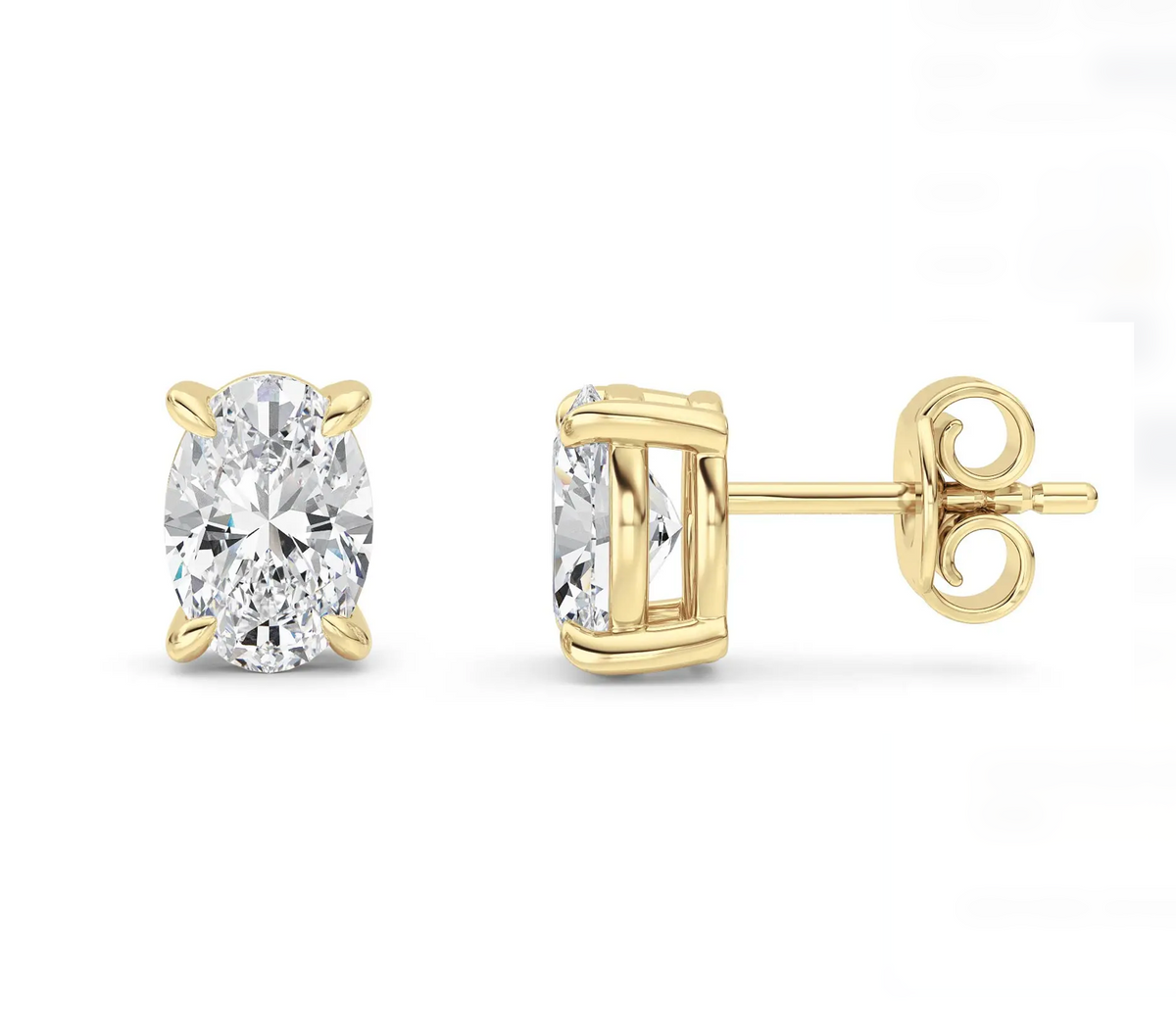 Vermeil Classic Oval Studs