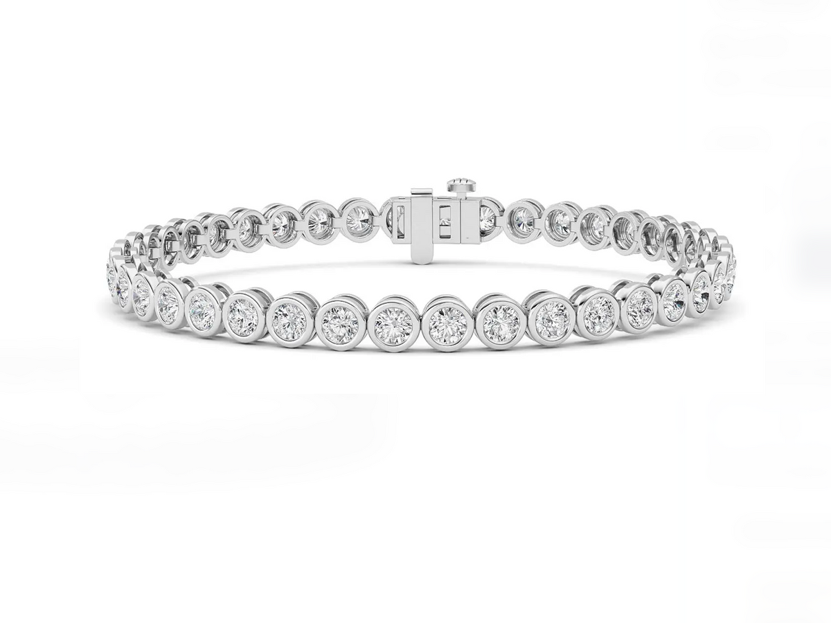 Everyday Round Bezel Bracelet - 5 carats total