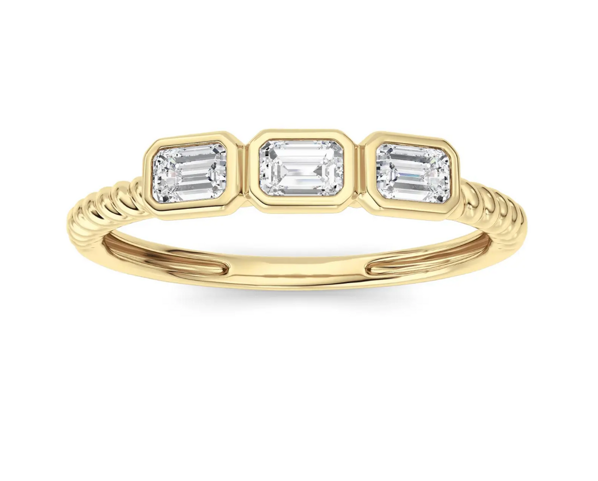 LW Stackable Emerald Trio Ring