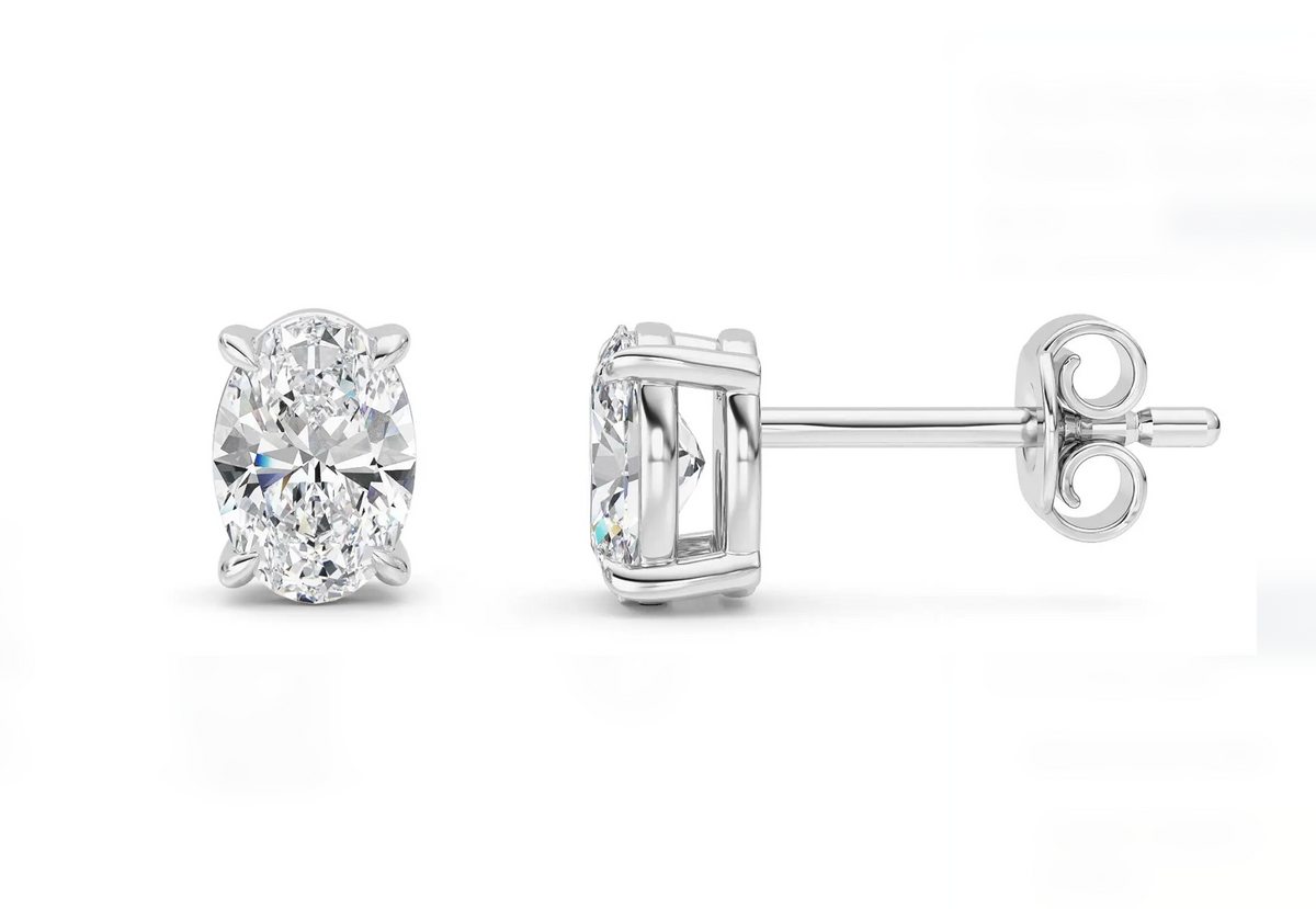 Vermeil Classic Oval Studs