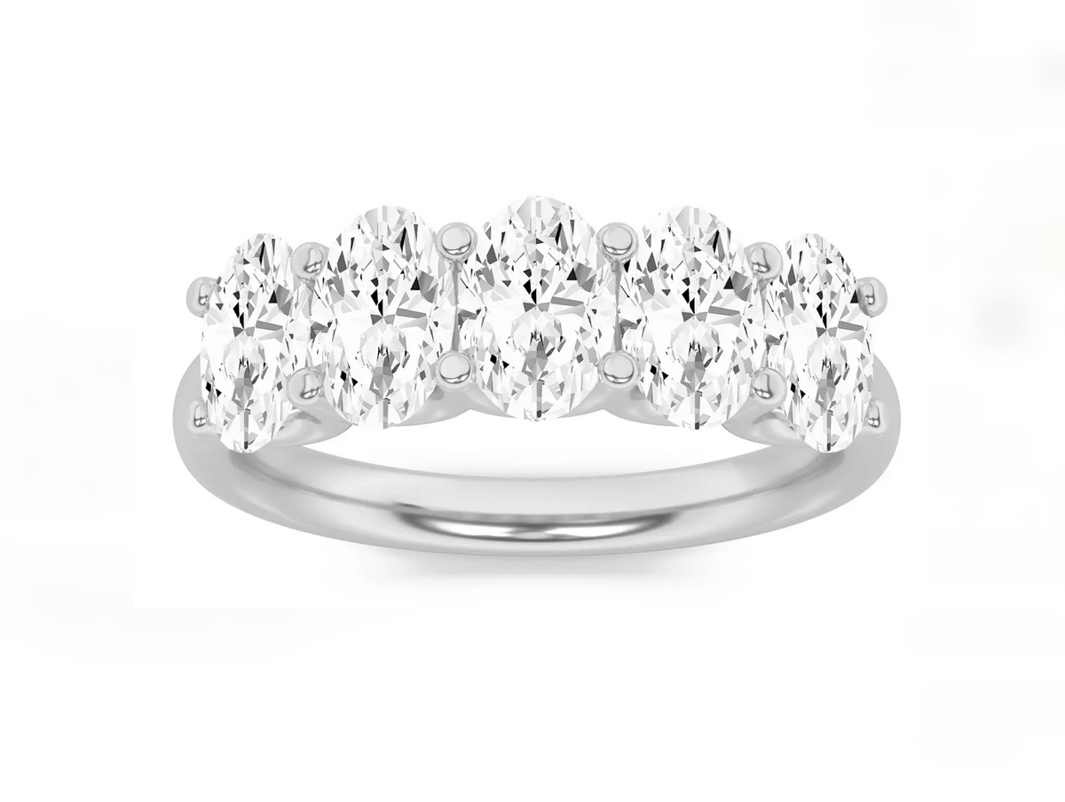 LW Oval Semi-Eternity Ring