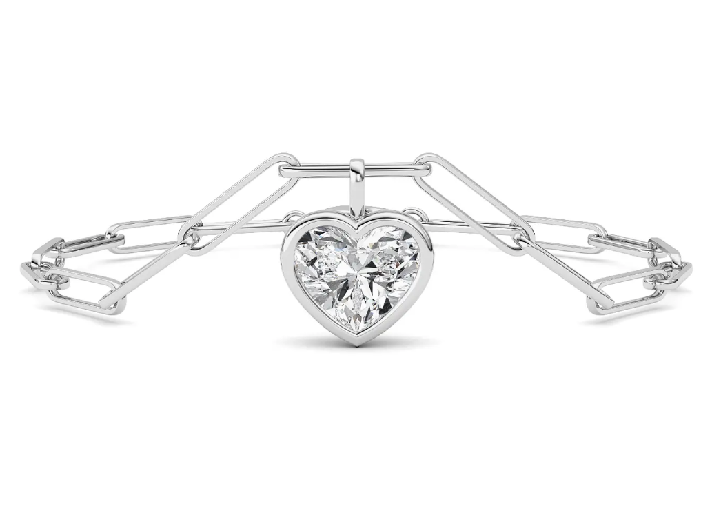 Heart Paperclip Bracelet