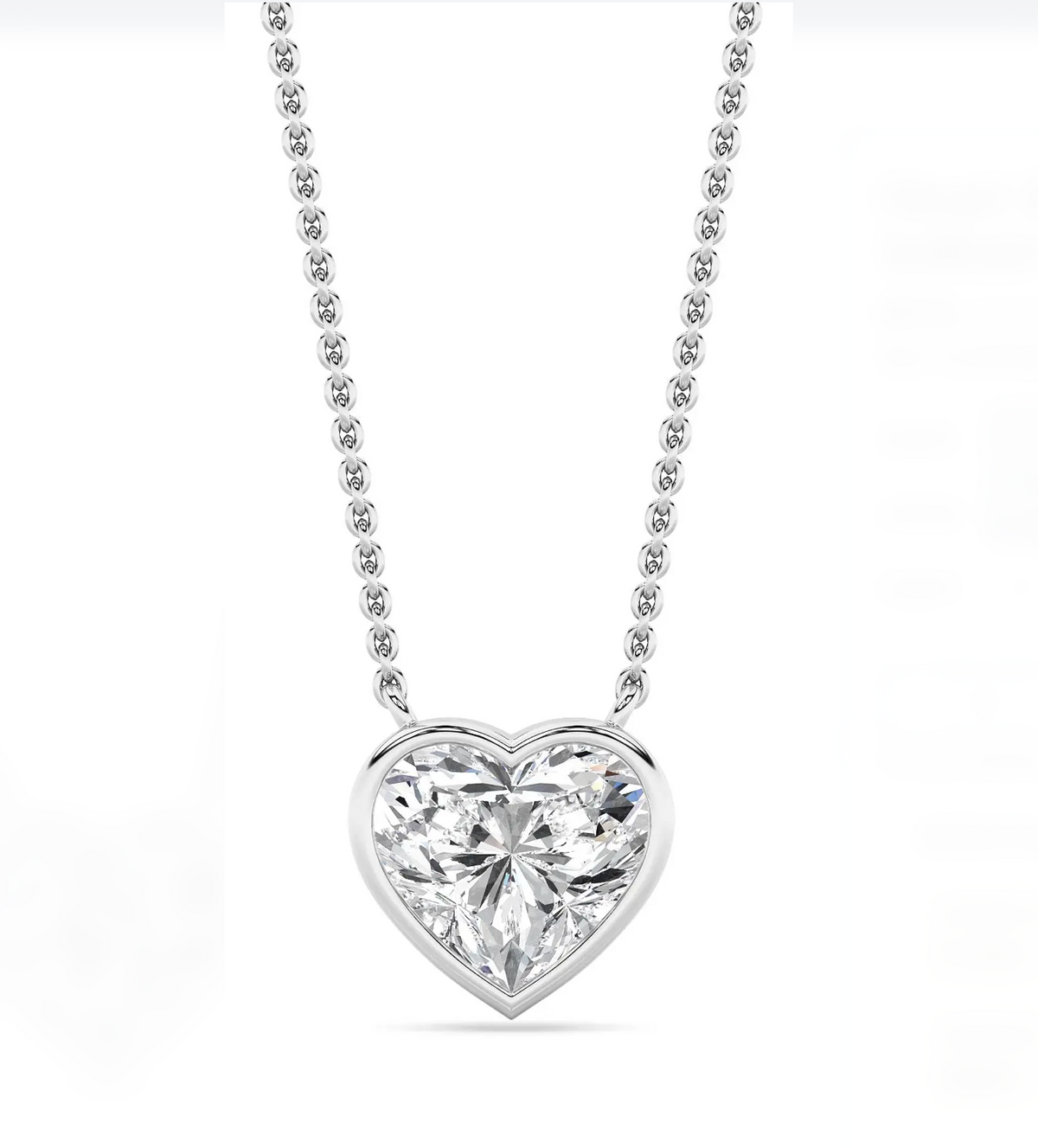 Bezel Heart Necklace