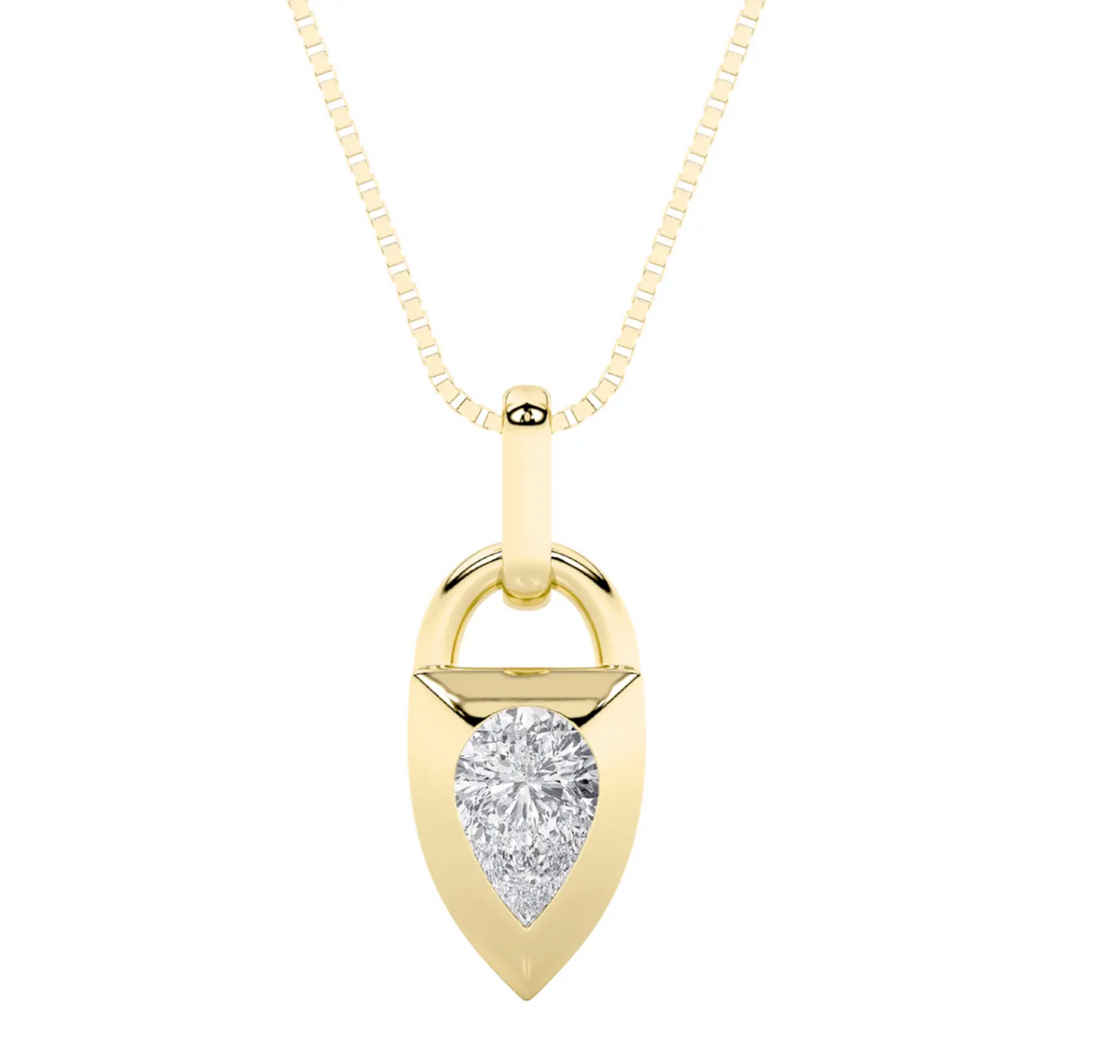 Pear Lock Necklace