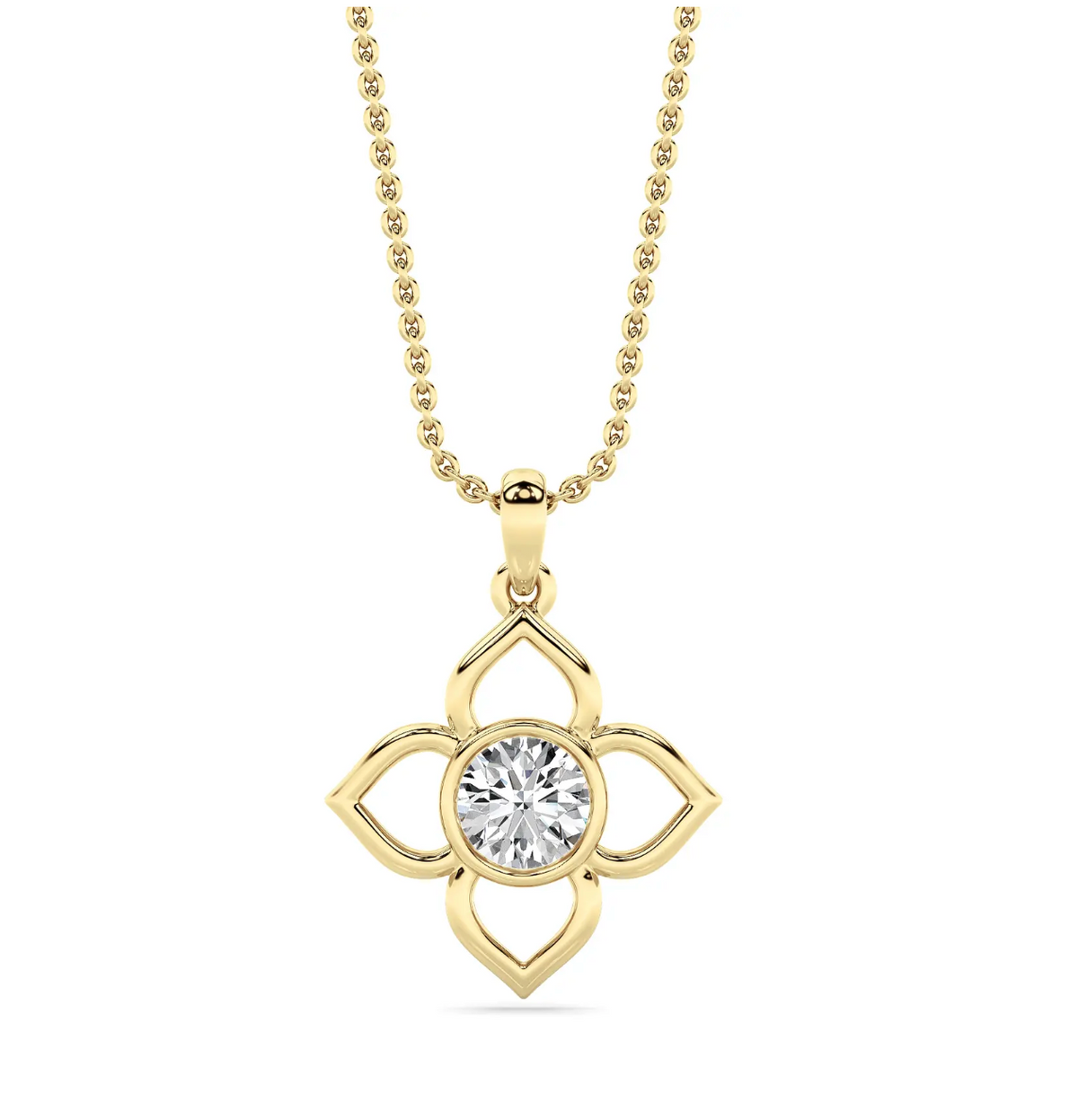 Flower Round Necklace