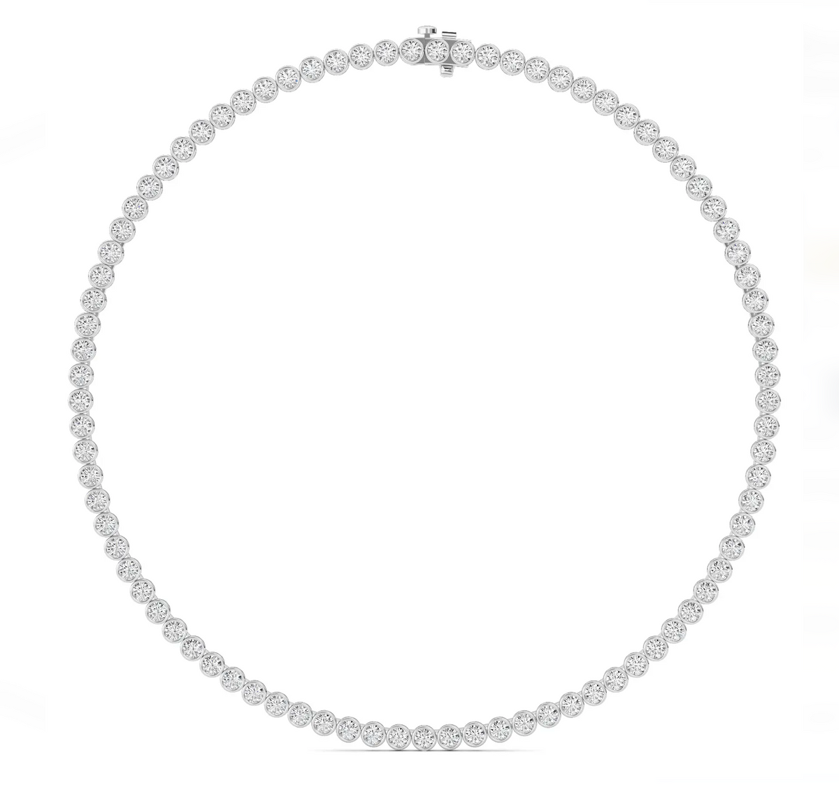 Round Bezel Tennis Necklace (7 & 10 carats)