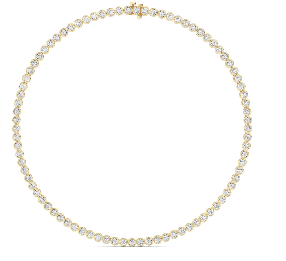 Round Bezel Tennis Necklace (7 & 10 carats)