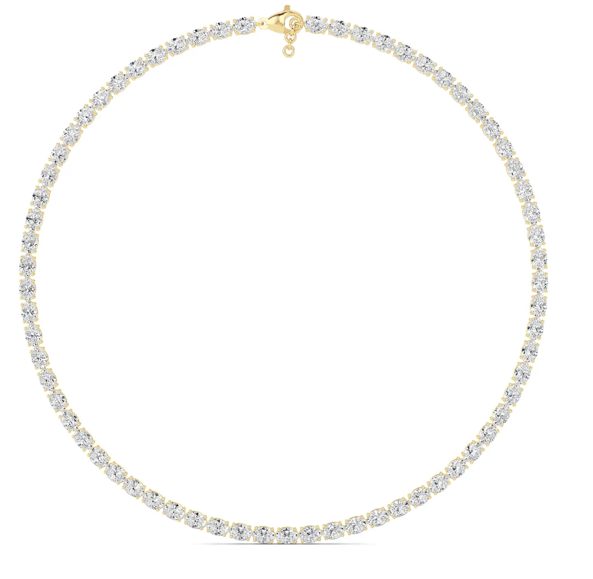 Oval Tennis Necklace (15 carats)