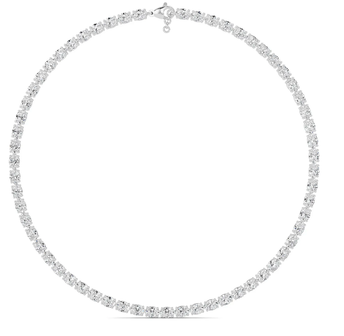 Oval Tennis Necklace (15 carats)