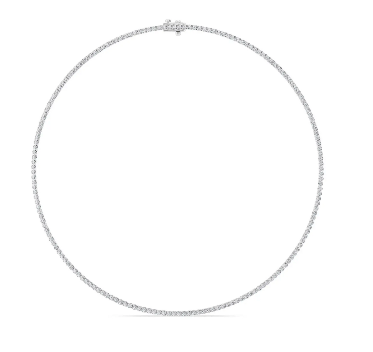 Vermeil Classic Round Tennis Necklace (7 & 10 carats)