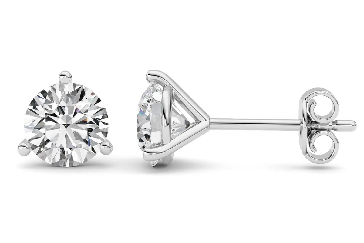 Classic Martini Round Studs - 2 carats total