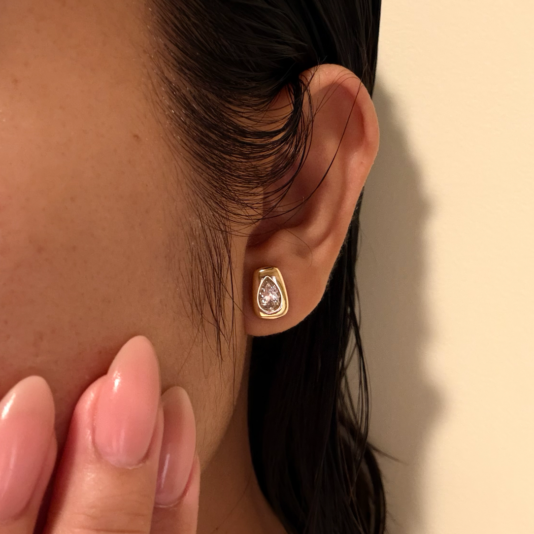 Pear BonBon Studs - 1 carat total