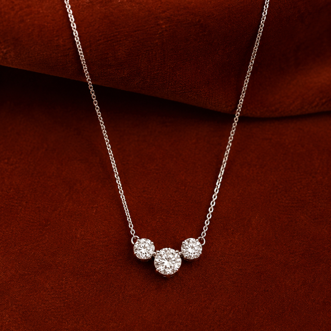 Trio Necklace White Gold