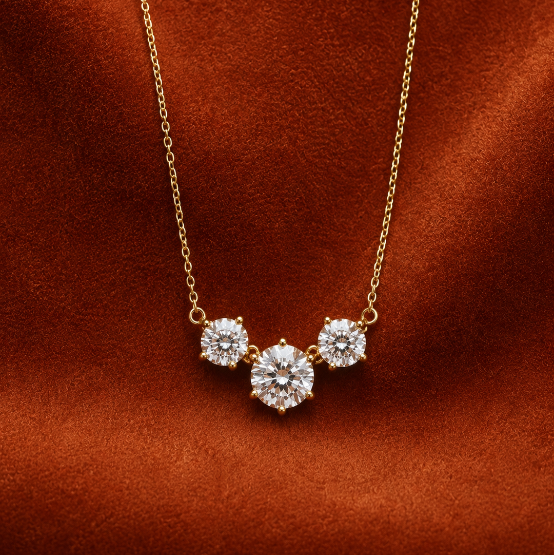 Trio Necklace Yellow Gold
